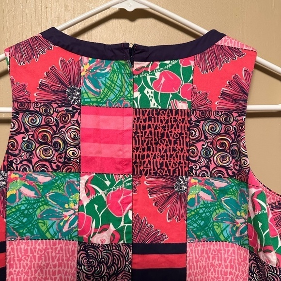 Lily Pulitzer Size 12 How About Them Apples Patchwork Sleeveless Shift Dress - Picture 7 of 7